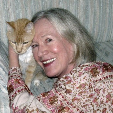 Author Claire Matturro nd orange tabby Victor
